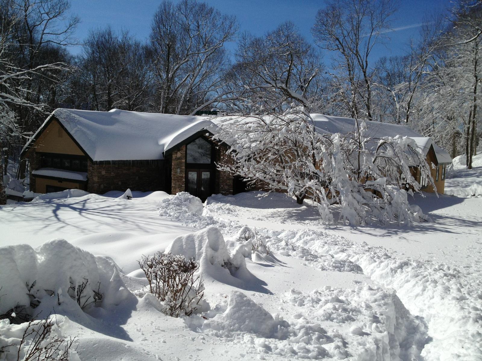 Michigan snow covered home